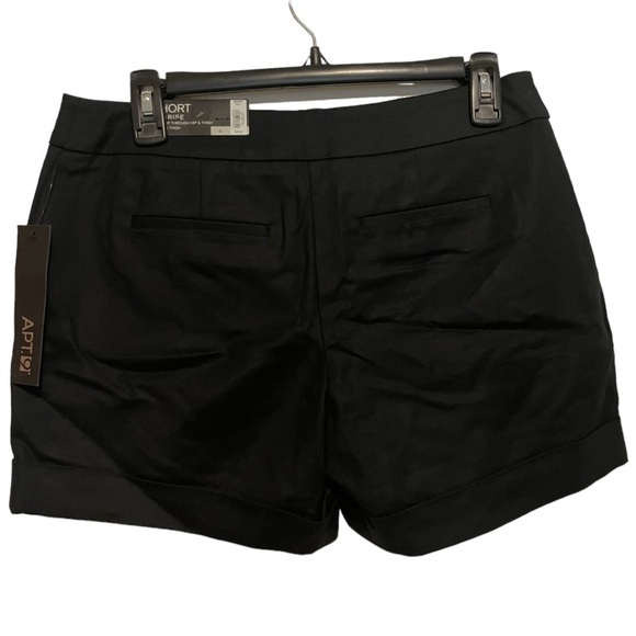 Apt 9 Black Mid Rise Shorts Size 4 - Picture 2 of 9
